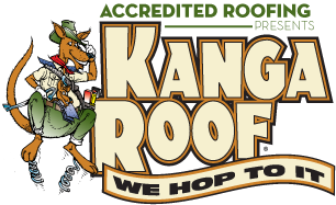 Accredited Roofing presents Kangaroof logo