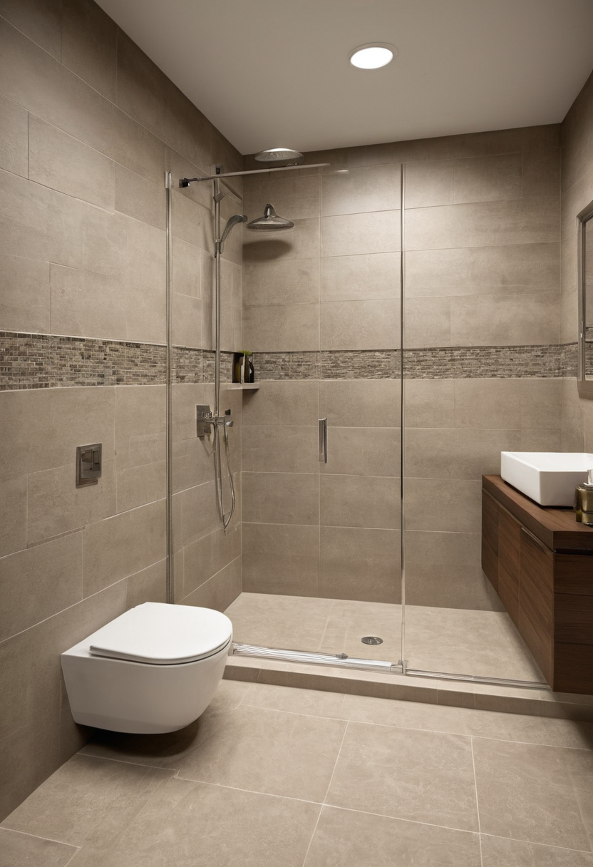Luxury interior image showing Bathroom shower remodel bids should specify the waterproofing assembly, not just tile